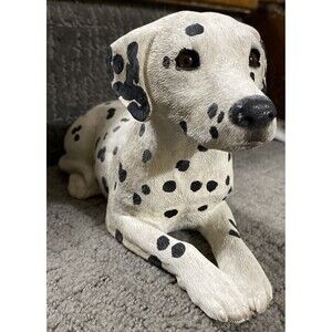 Sandicast Dalmation Dog Statuette Signed Sandra Brue Vtg 80s